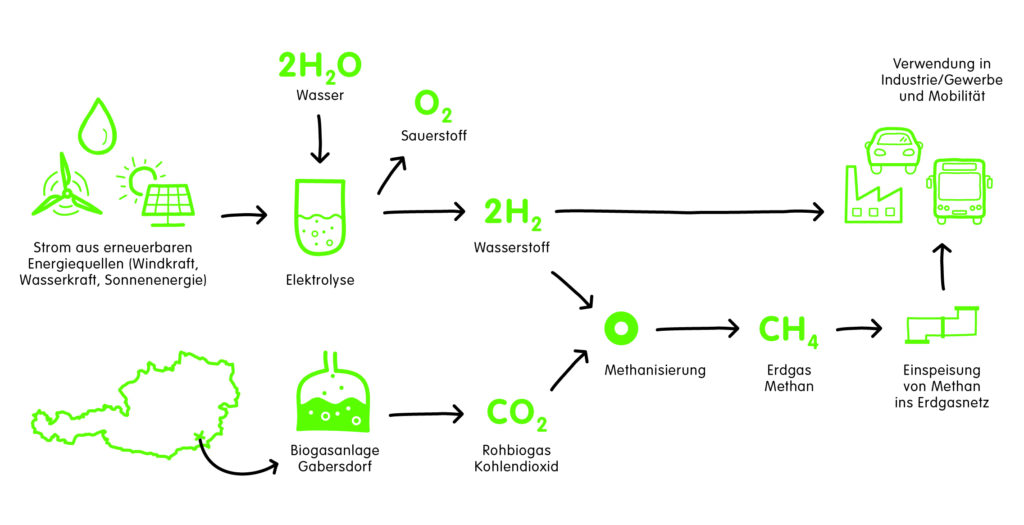 Schematische Darstellung der Projektziele und der Umsetzungsstrategie für das Projekt 